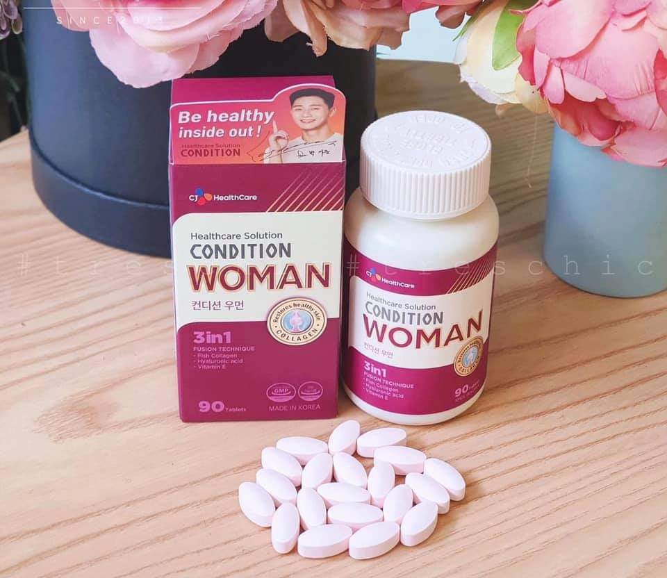 Review viên uống làm đẹp da condition woman có tốt không?
