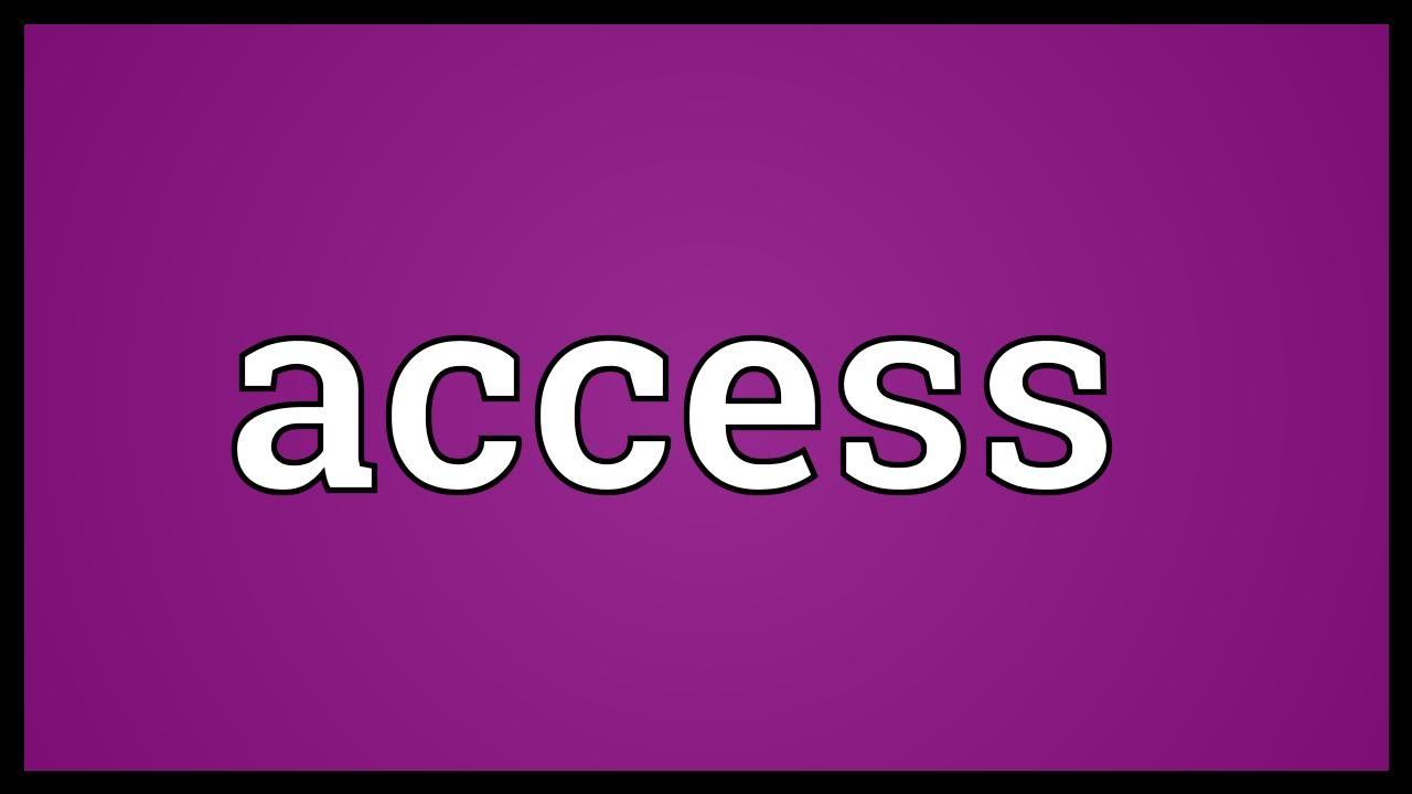 Access đi với giới từ gì