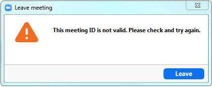 This meeting ID is not valid. Please check and try again trong zoom cách  sửa lỗi - Nhà sách Thái Phong