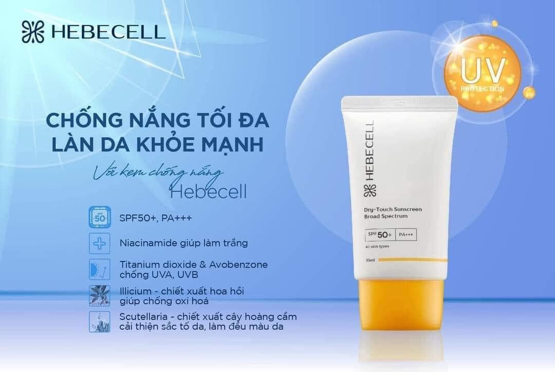 Kem chống nắng Hebecell có tốt không? Giá bao nhiêu?