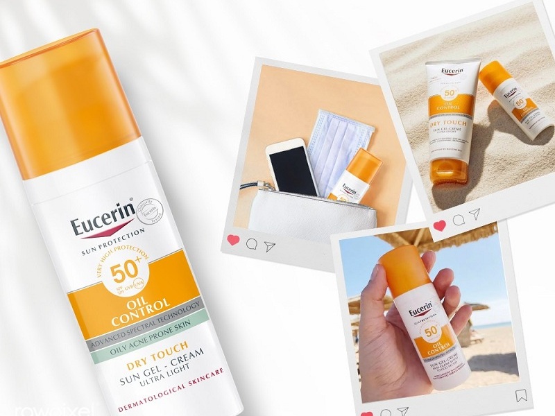Review kem chống nắng Eucerin Oil Control Dry Touch cho da dầu